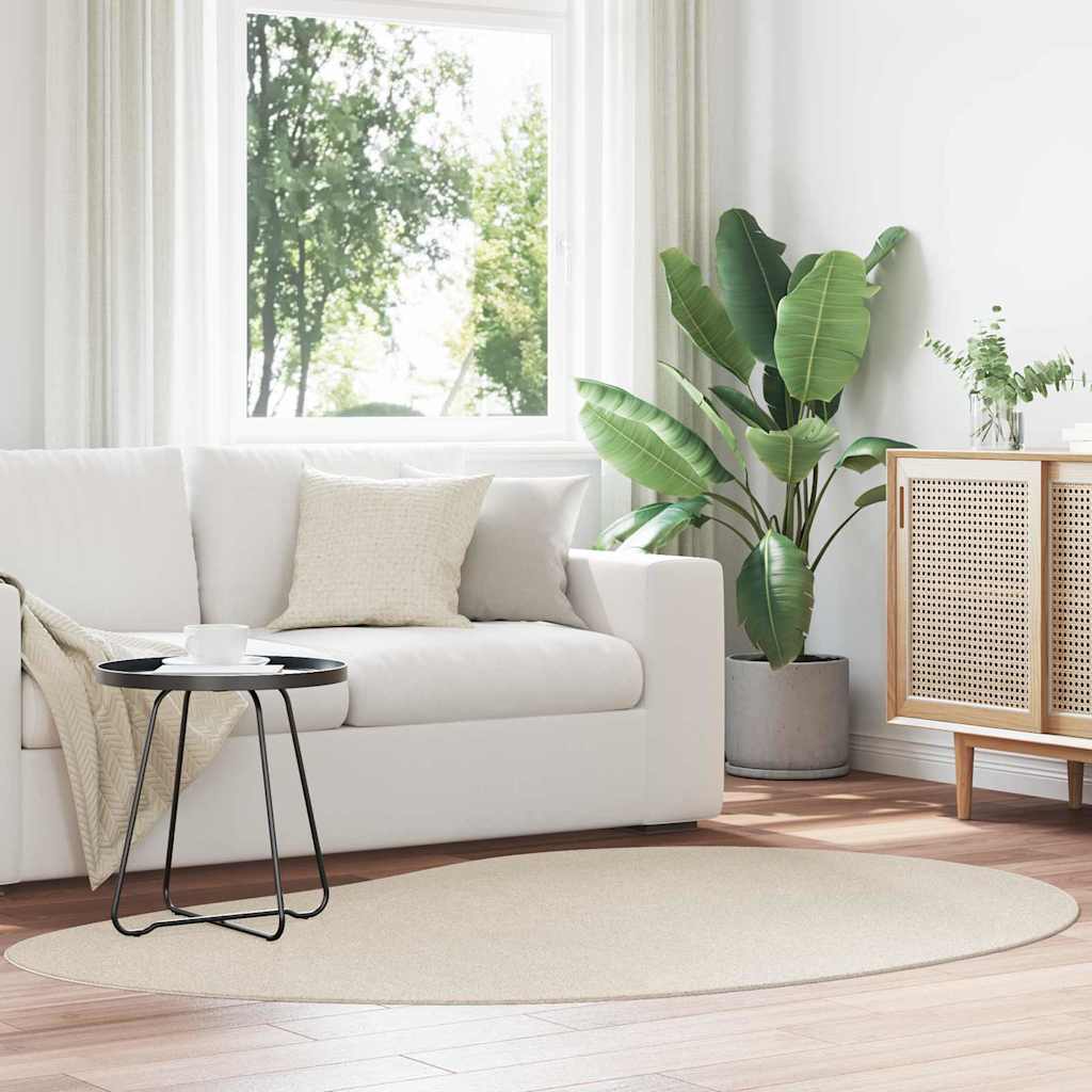 Tæppe HUARTE Beige 140 x 200 cm Polyester