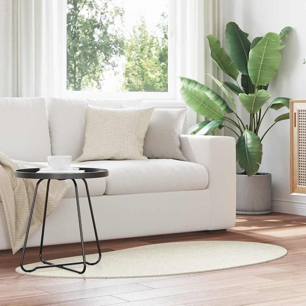 Tæppe HUARTE Cremefarvet 80 x 150 cm Polyester