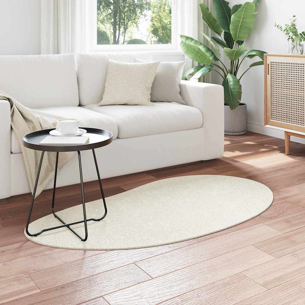 Tæppe HUARTE Cremefarvet 80 x 150 cm Polyester