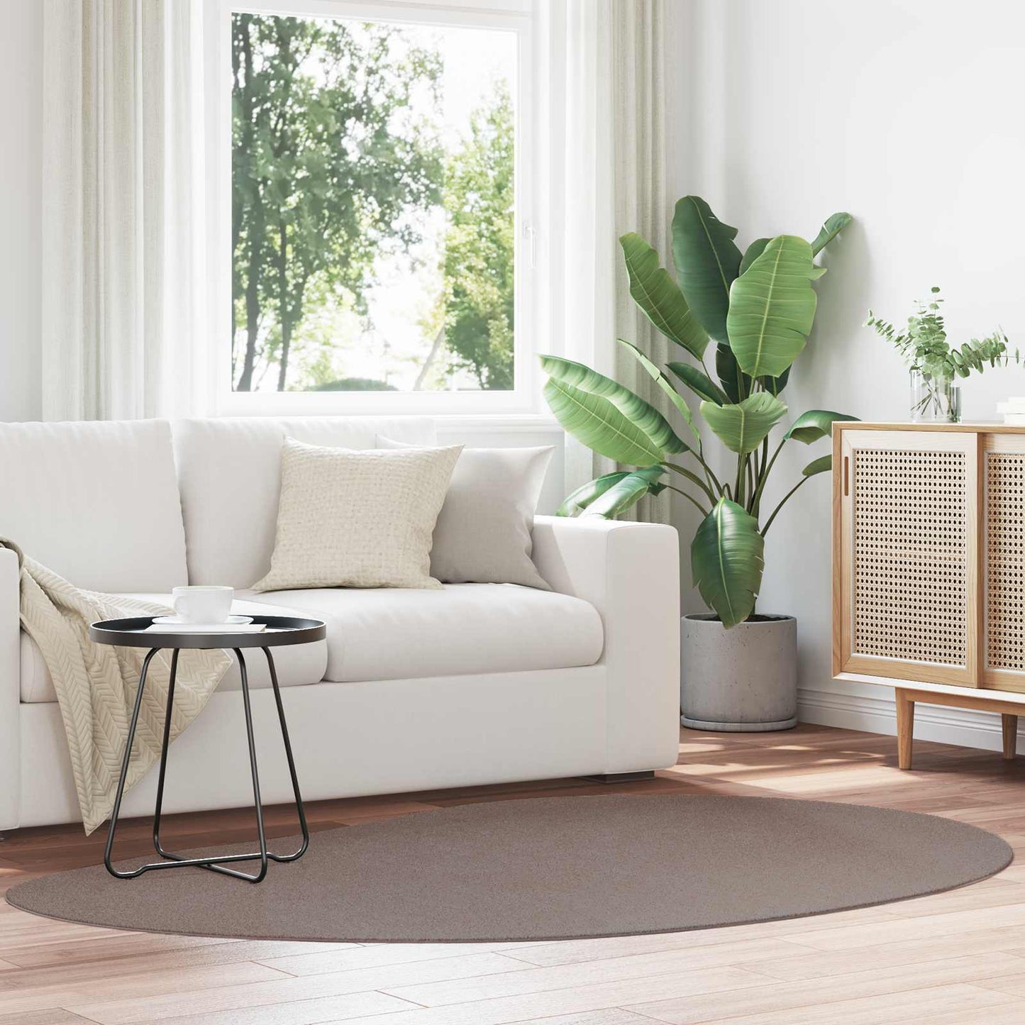 Tæppe HUARTE Sandfarvet 140 x 200 cm Polyester