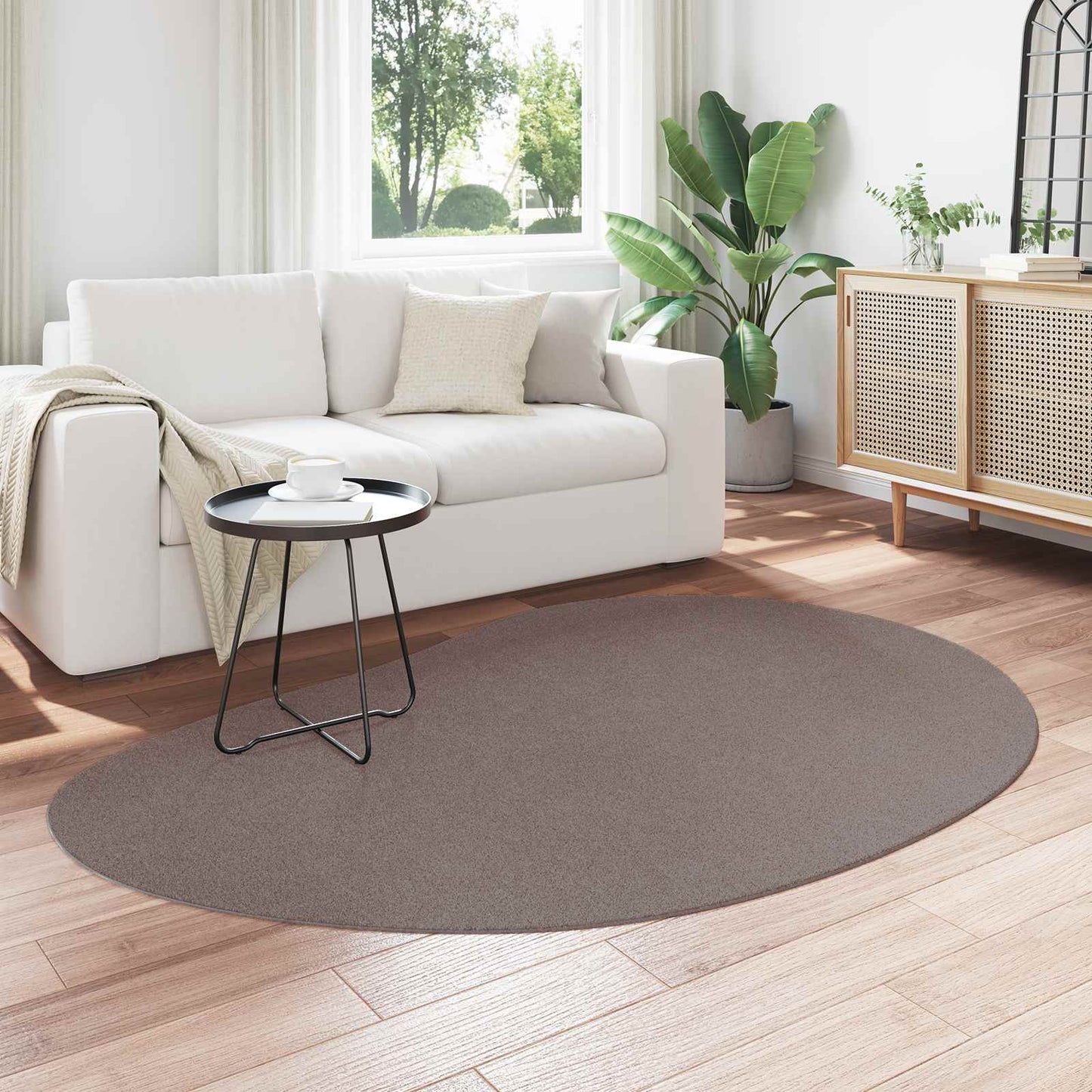 Tæppe HUARTE Sandfarvet 140 x 200 cm Polyester