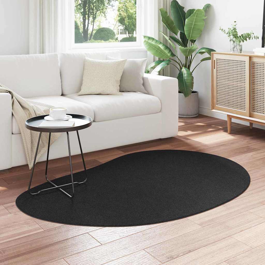 Tæppe HUARTE Sort 120 x 170 cm Polyester