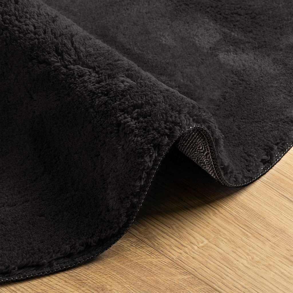 Tæppe HUARTE Sort 140 x 200 cm Polyester