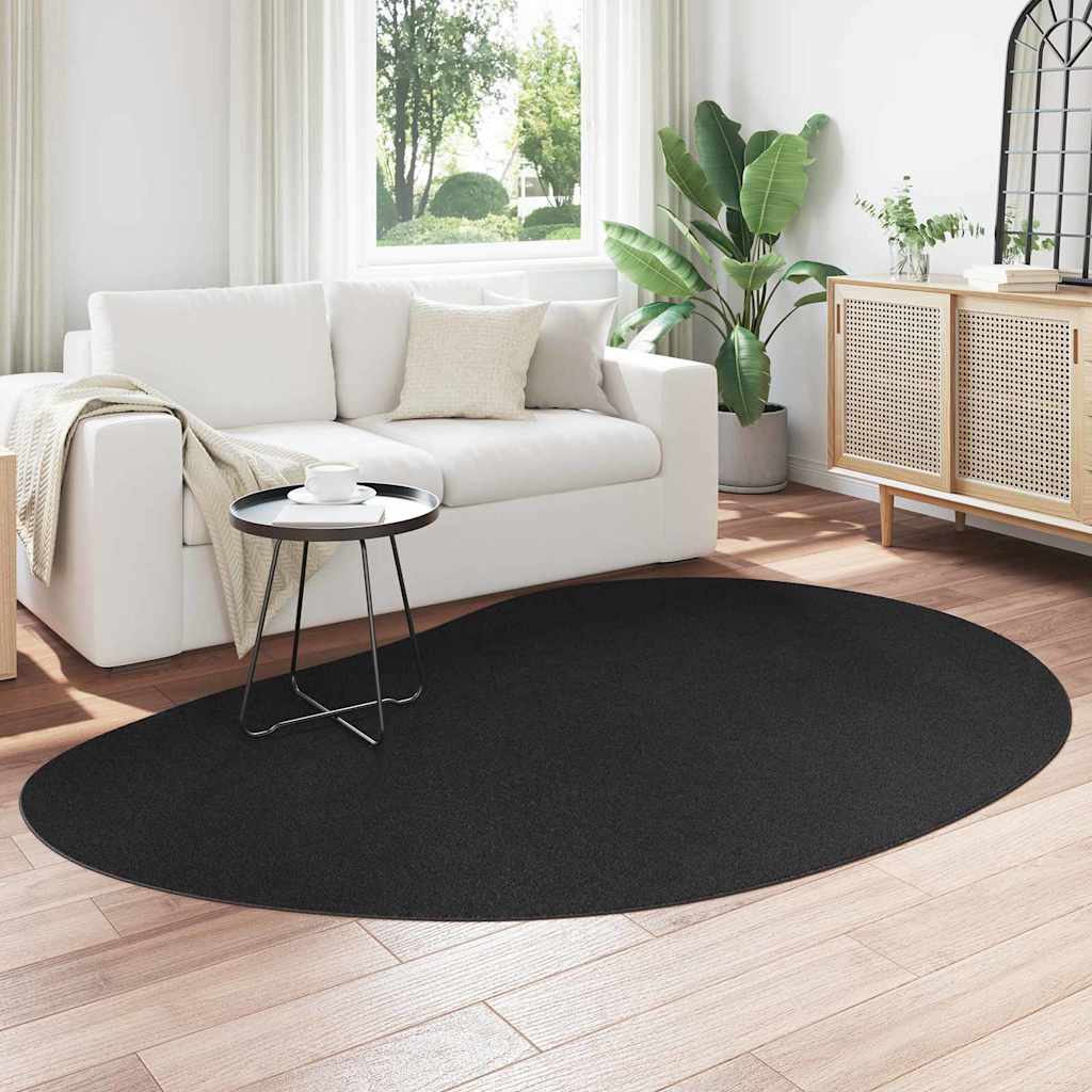 Tæppe HUARTE Sort 160 x 230 cm Polyester