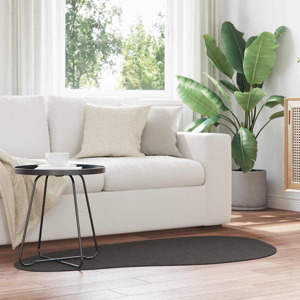 Områdetæpper HUARTE Antracit 80 x 150 cm Polyester billede
