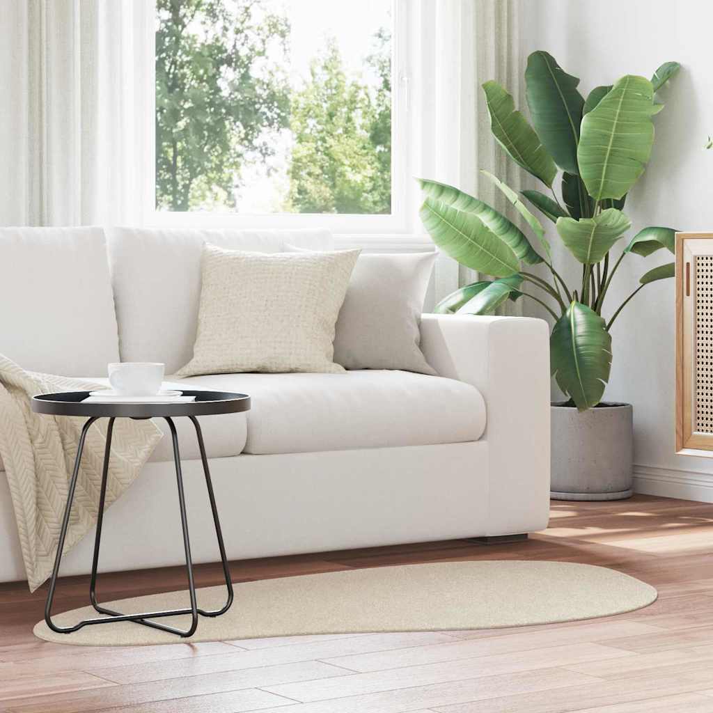 Tæppe HUARTE Beige 80 x 150 cm Polyester
