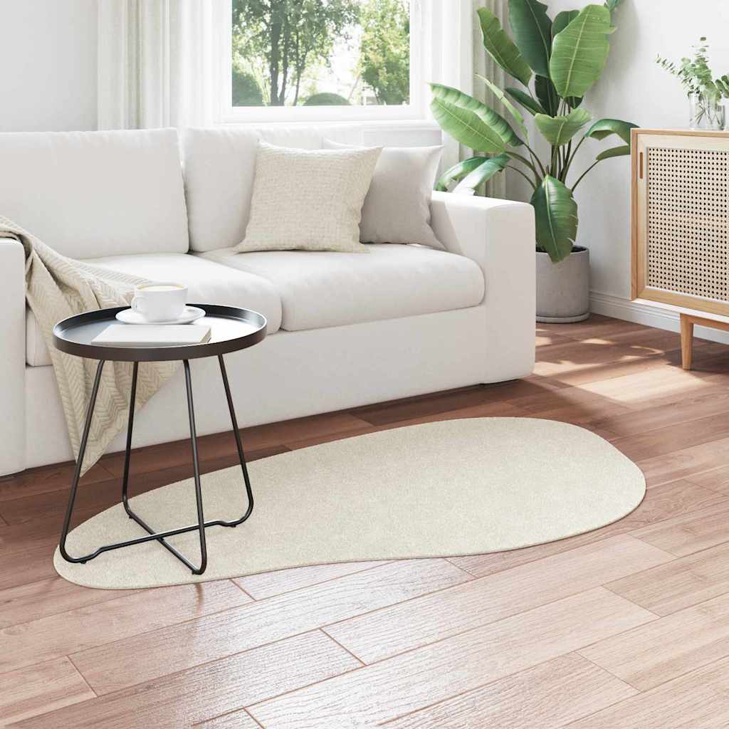 Tæppe HUARTE Cremefarvet 80 x 150 cm Polyester