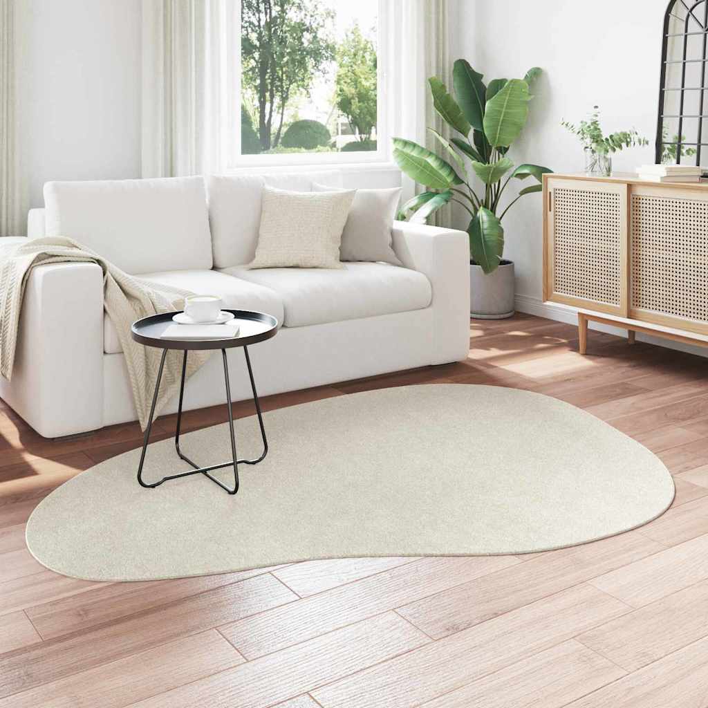 Tæppe HUARTE Cremefarvet 140 x 200 cm Polyester