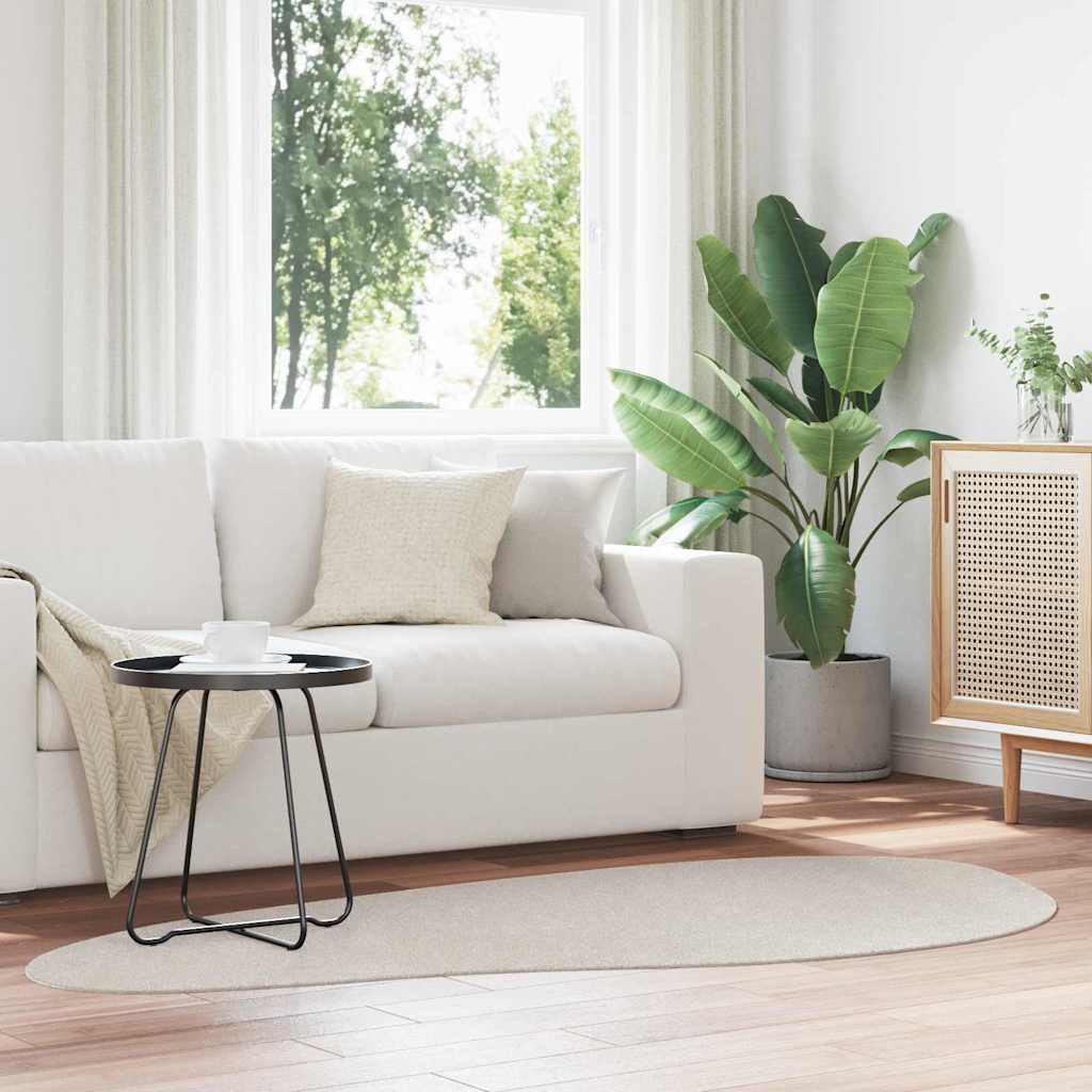 Tæppe HUARTE Sandfarvet 100 x 200 cm Polyester