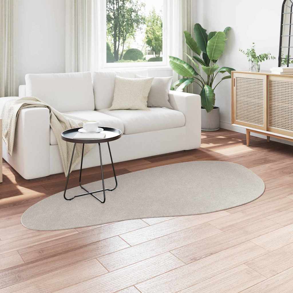 Tæppe HUARTE Sandfarvet 100 x 200 cm Polyester