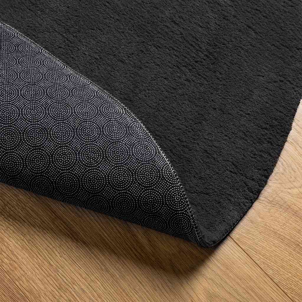 Tæppe HUARTE Sort 100 x 200 cm Polyester