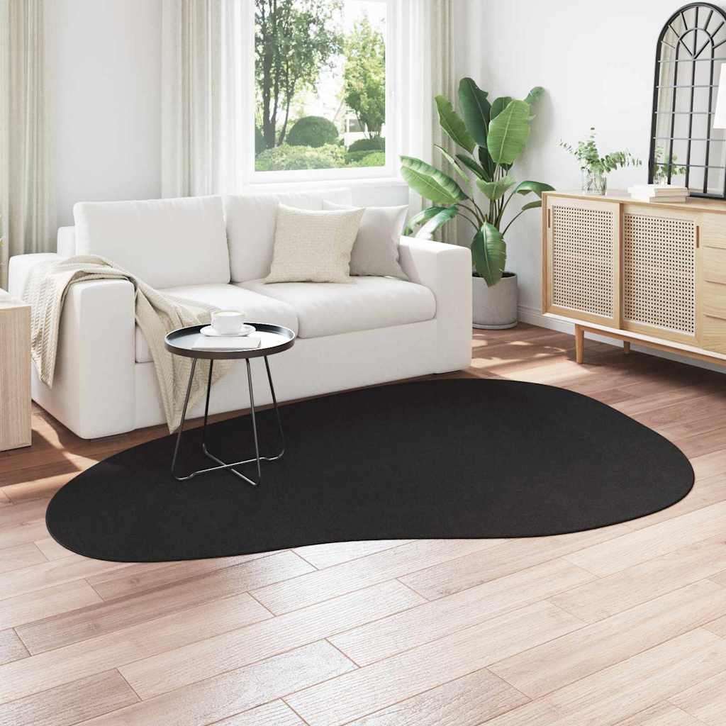 Tæppe HUARTE Sort 160 x 230 cm Polyester