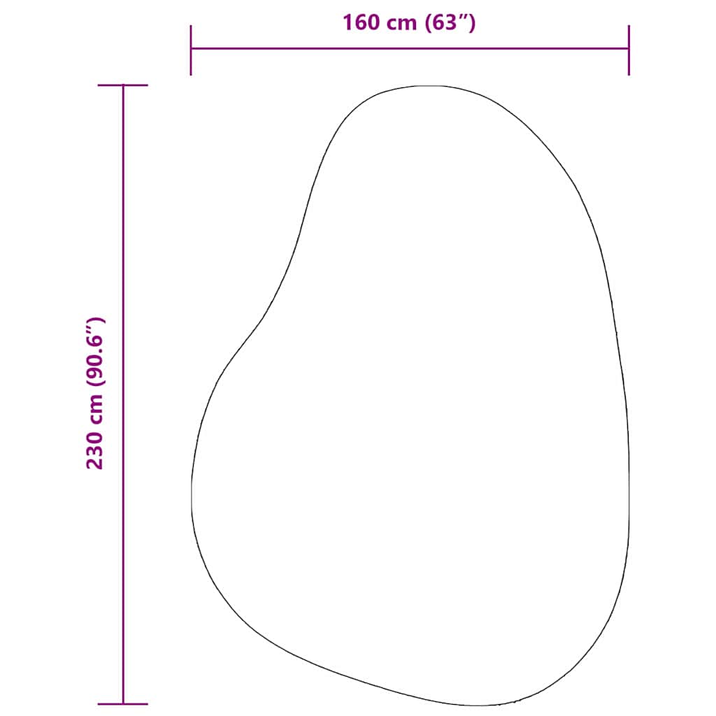 Tæppe HUARTE Sort 160 x 230 cm Polyester