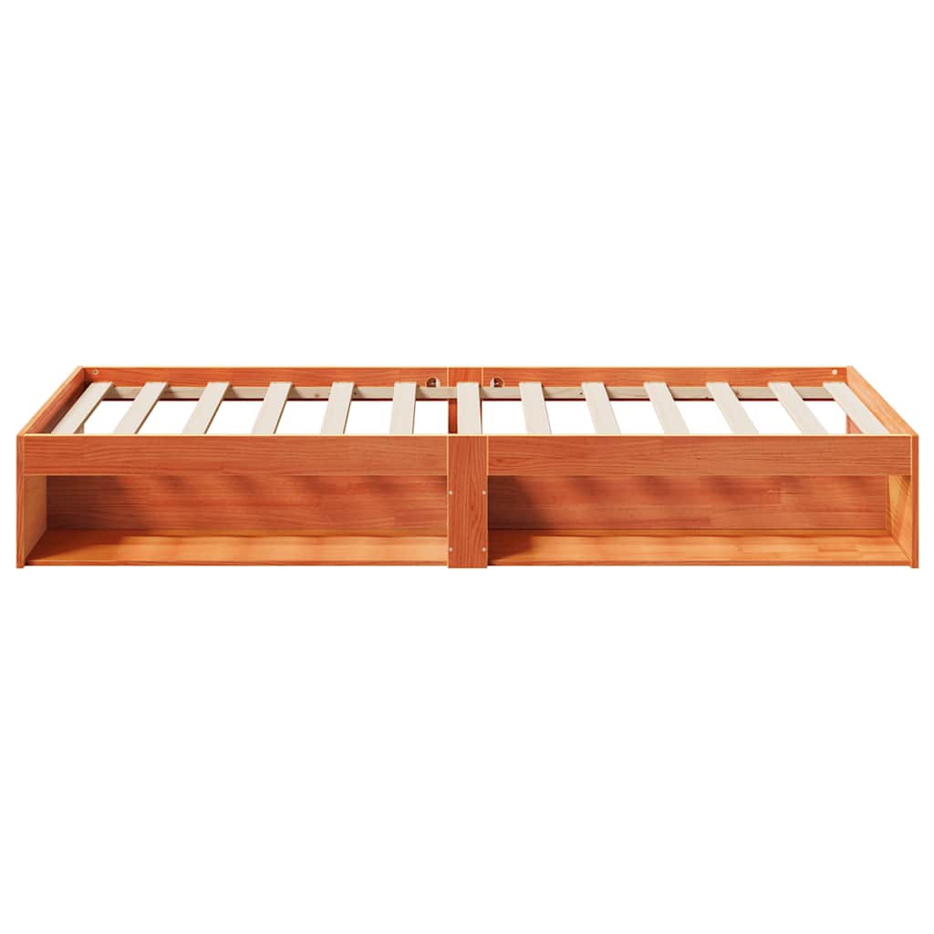 daybed uden madras 100x200 cm massivt fyrretræ gyldenbrun