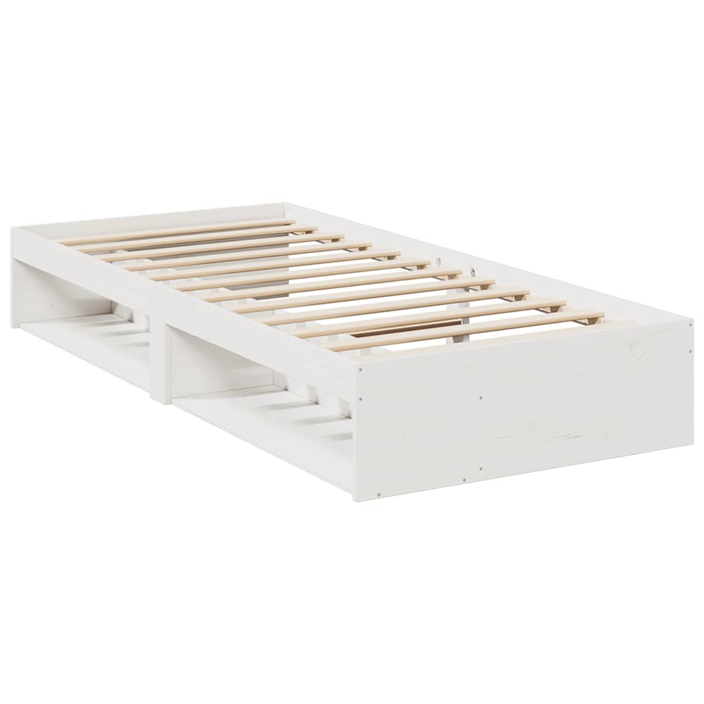 daybed uden madras 90x200 cm massivt fyrretræ hvid