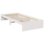 daybed med reol uden madras 75x190 cm massivt fyrretræ hvid