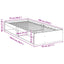 daybed med reol uden madras 75x190 cm massivt fyrretræ hvid