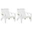 Adirondack-havestole 2 stk. 75x77x77 cm massivt fyrretræ hvid