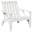 Adirondack-havestole 2 stk. 75x77x77 cm massivt fyrretræ hvid