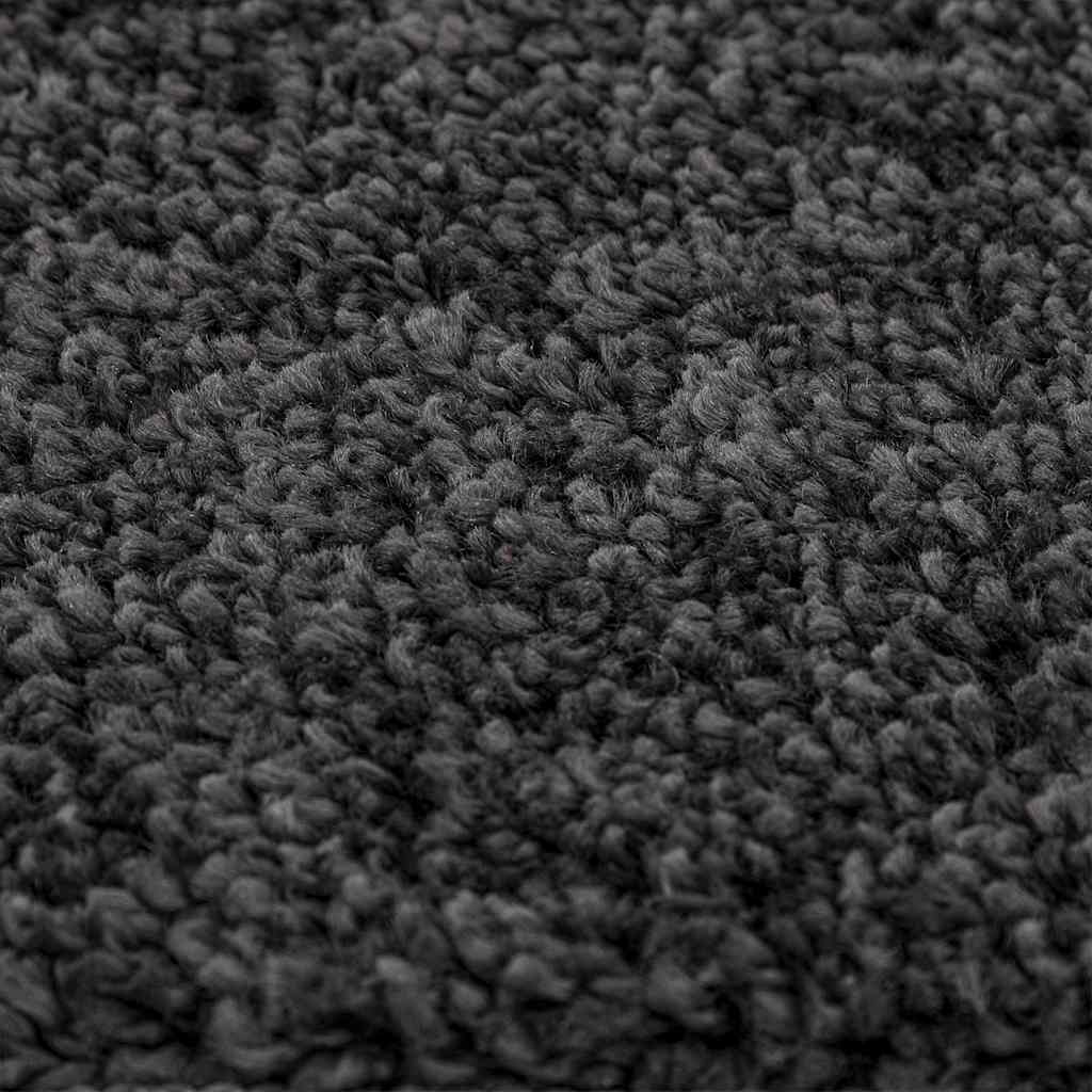 Anti-slip Shaggy tæppe Mørkegrå 200 x 200 cm PP
