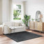 Anti-slip Shaggy tæppe Mørkegrå 200 x 200 cm PP