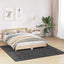 Anti-slip Shaggy tæppe Mørkegrå 200 x 200 cm PP
