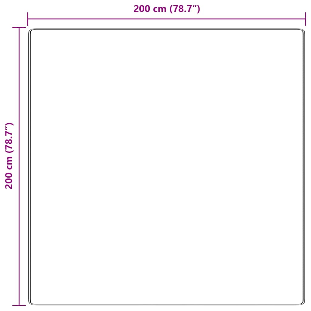 Anti-slip Shaggy tæppe Mørkegrå 200 x 200 cm PP
