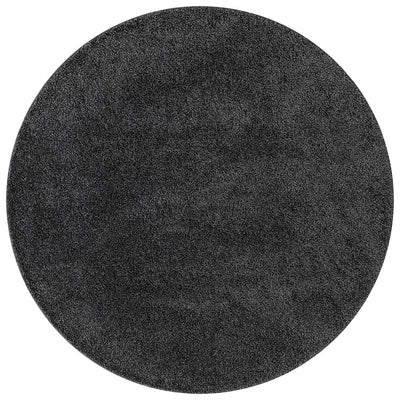 Anti-slip Shaggy tæppe Mørkegrå 120 x 120 cm PP