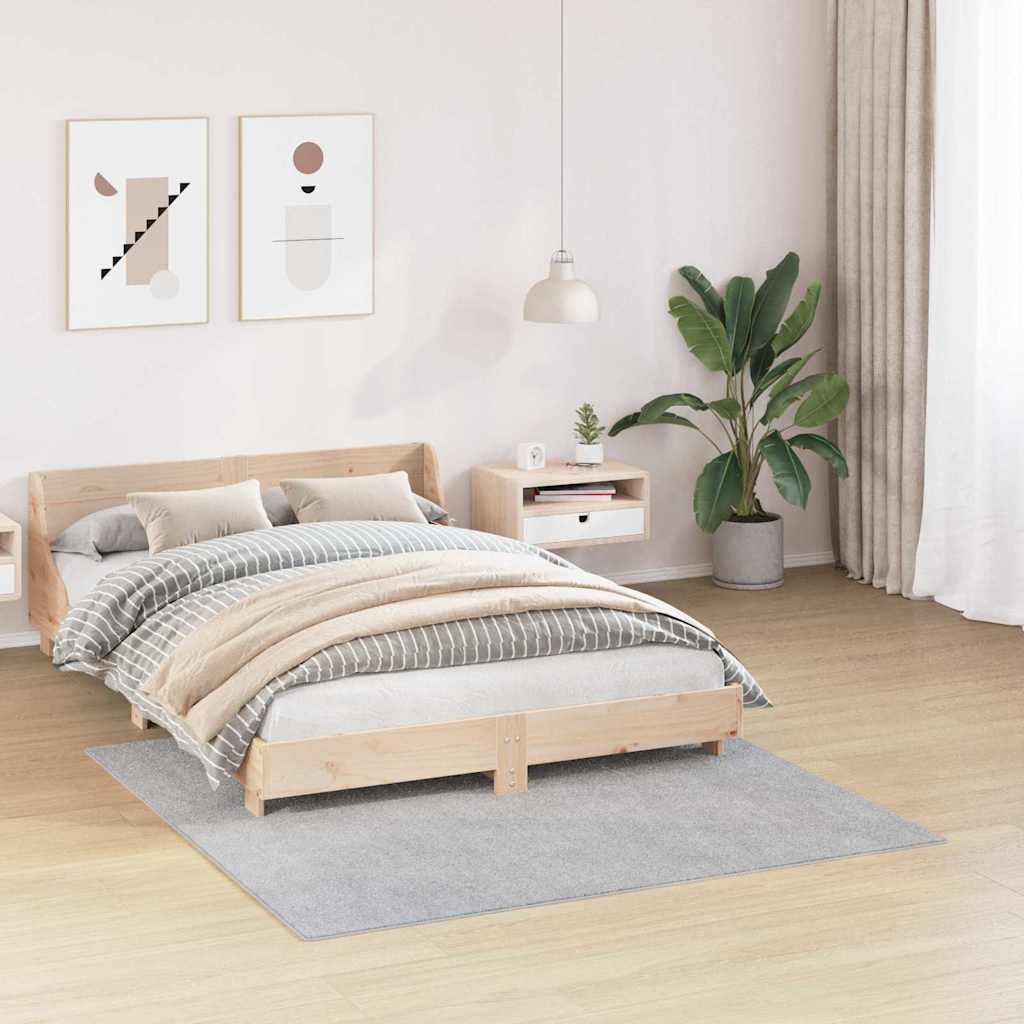 Anti-slip Shaggy tæppe Grå 160 x 160 cm PP