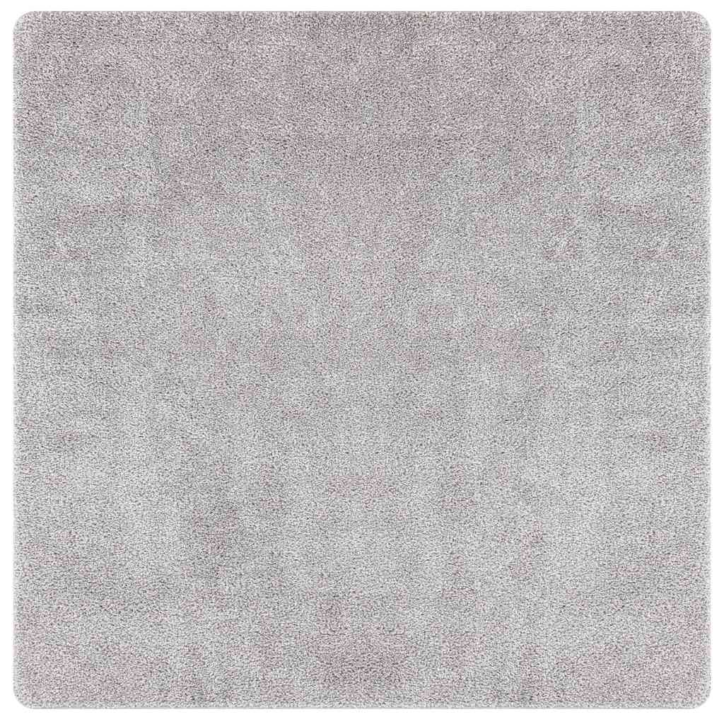 Anti-slip Shaggy tæppe Grå 160 x 160 cm PP
