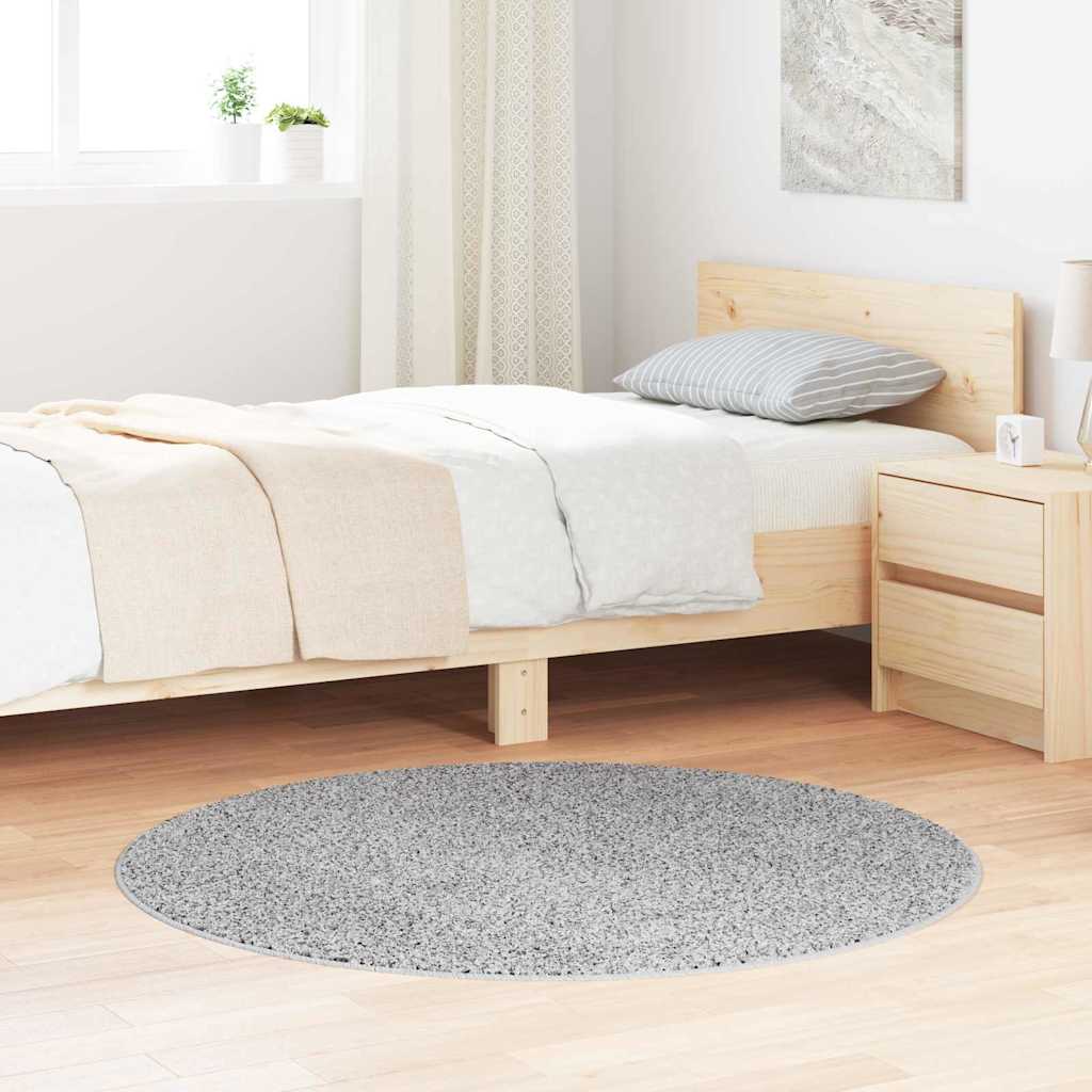 Anti-slip Shaggy tæppe Grå 120 x 120 cm PP billede