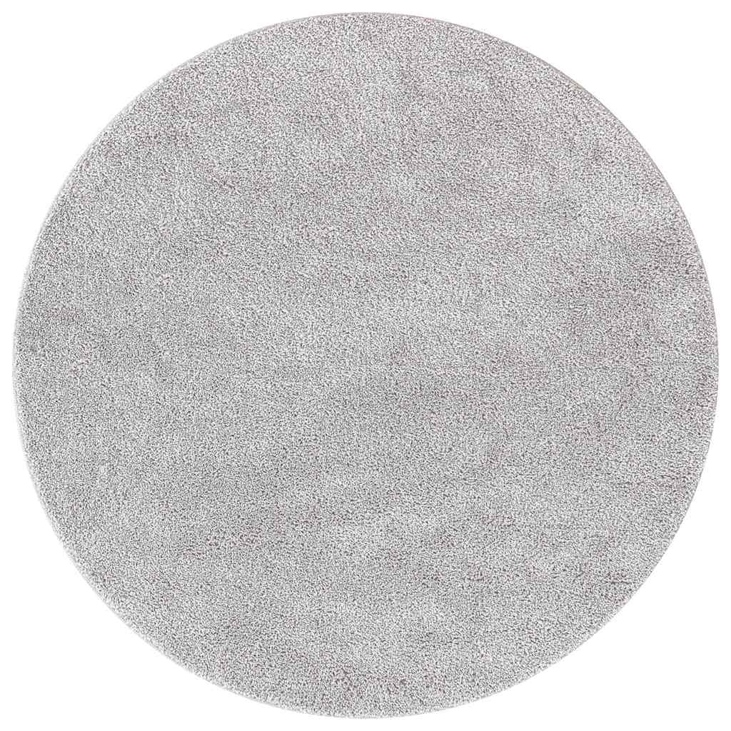 Anti-slip Shaggy tæppe Grå 120 x 120 cm PP