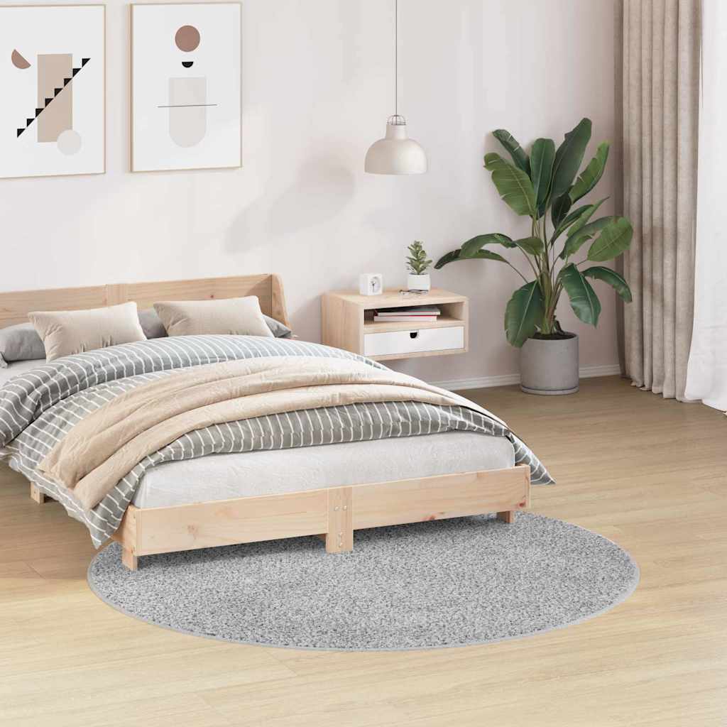 Anti-slip Shaggy tæppe Grå 160 x 160 cm PP