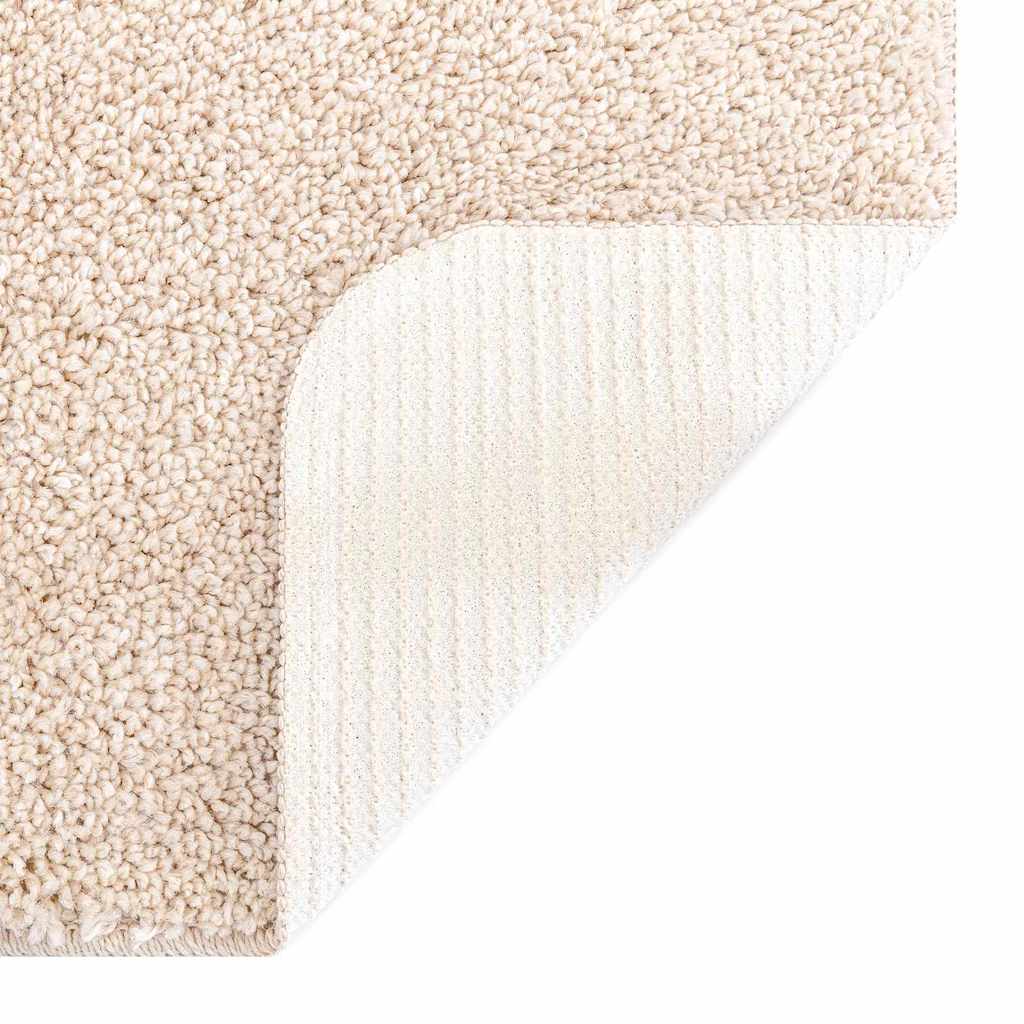 Anti-slip Shaggy tæppe Cremefarvet 200 x 200 cm PP