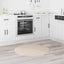 Anti-slip Shaggy tæppe Creme 90 x 90 cm PP
