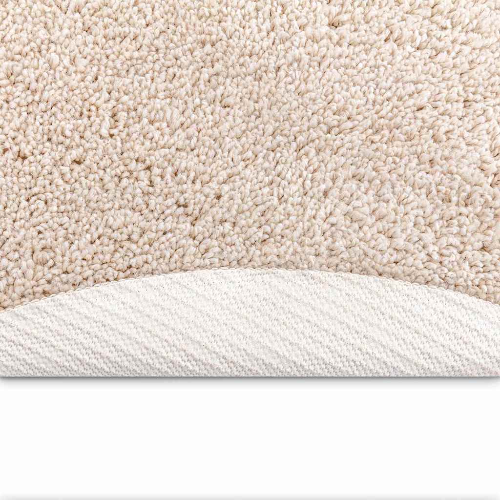 Anti-slip Shaggy tæppe Cremefarvet 120 x 120 cm PP