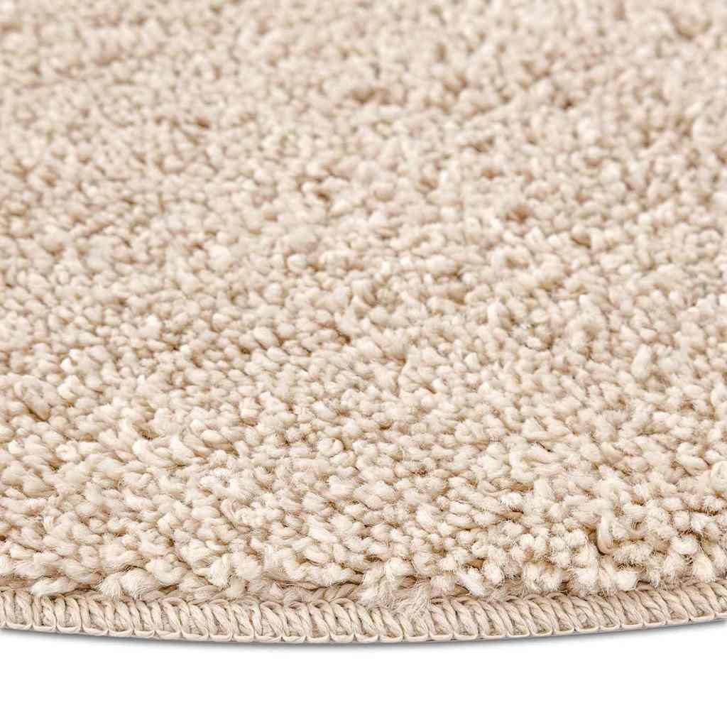 Anti-slip Shaggy tæppe Cremefarvet 120 x 120 cm PP