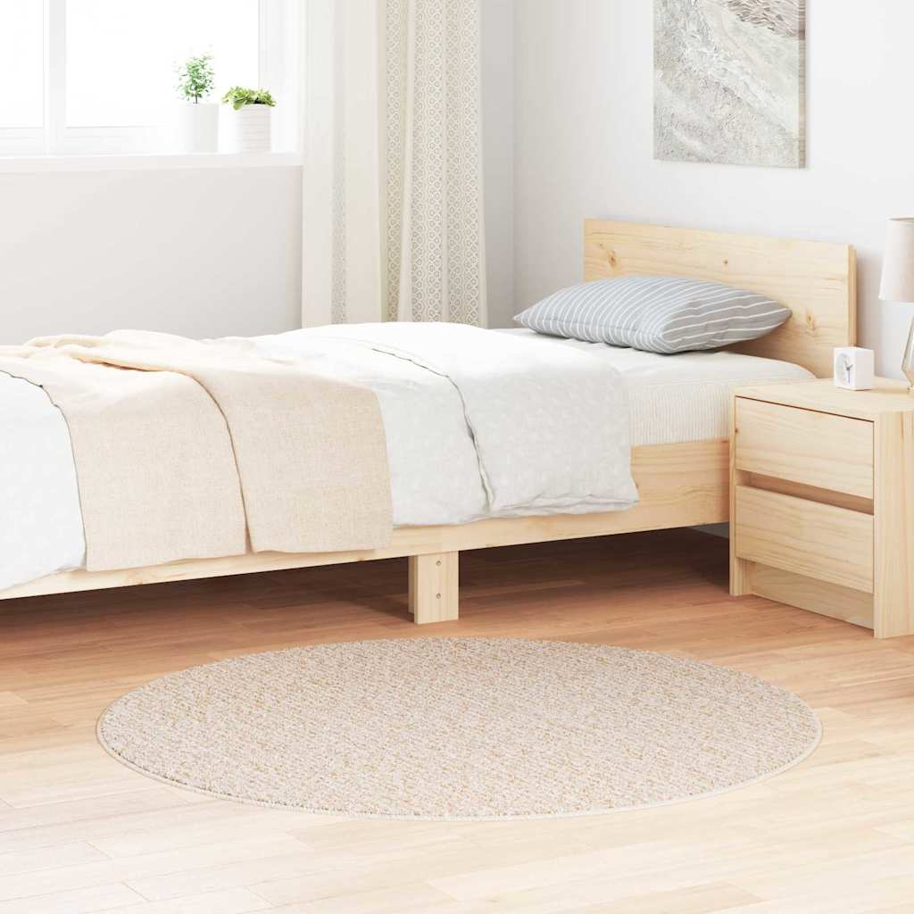 Anti-slip Shaggy tæppe Cremefarvet 120 x 120 cm PP