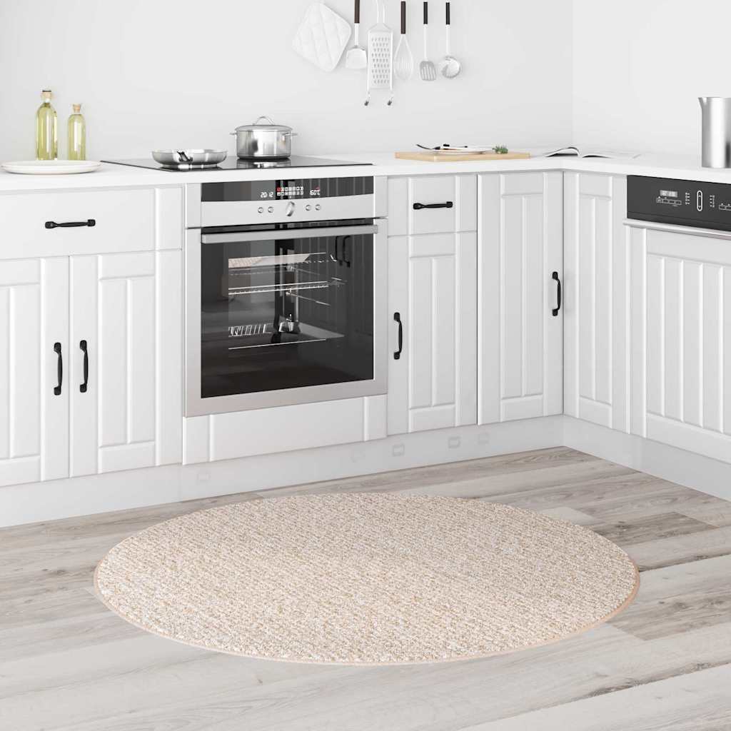 Anti-slip Shaggy tæppe Cremefarvet 120 x 120 cm PP