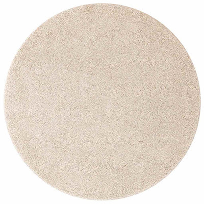 Anti-slip Shaggy tæppe Creme 120 x 120 cm PP