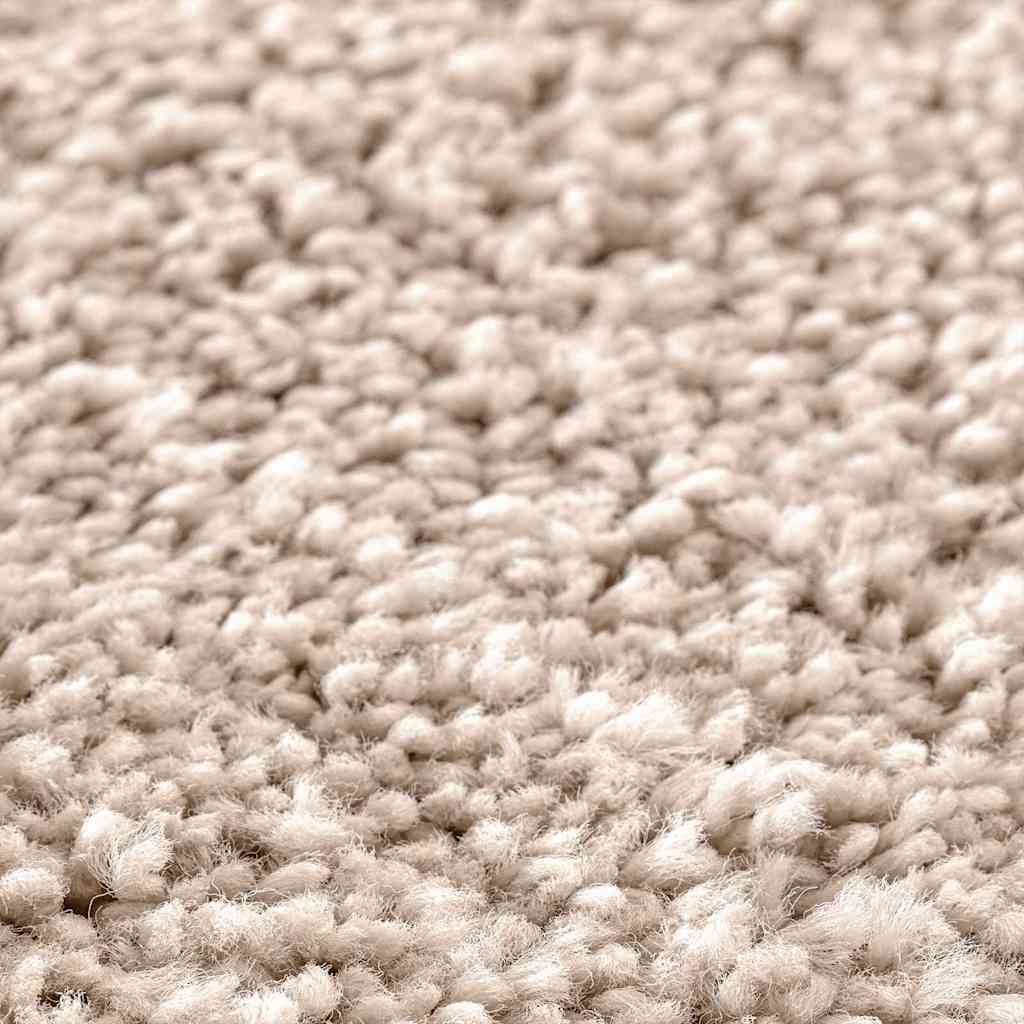 Anti-slip Shaggy tæppe Cremefarvet 160 x 160 cm PP
