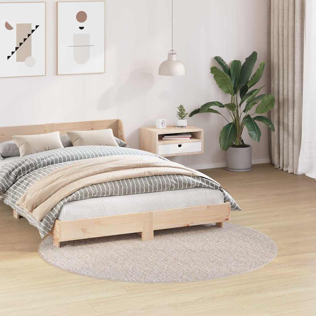 Anti-slip Shaggy tæppe Cremefarvet 160 x 160 cm PP