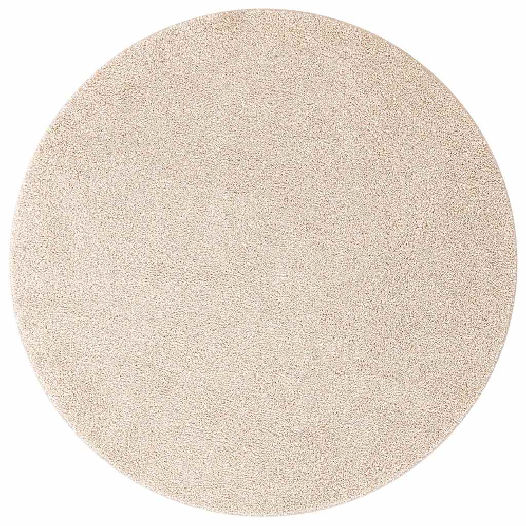 Anti-slip Shaggy tæppe Cremefarvet 160 x 160 cm PP