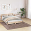 Anti-slip Shaggy tæppe Brun 200 x 200 cm PP