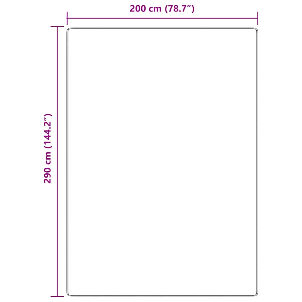 Anti-slip Shaggy tæppe Brun 200 x 290 cm PP