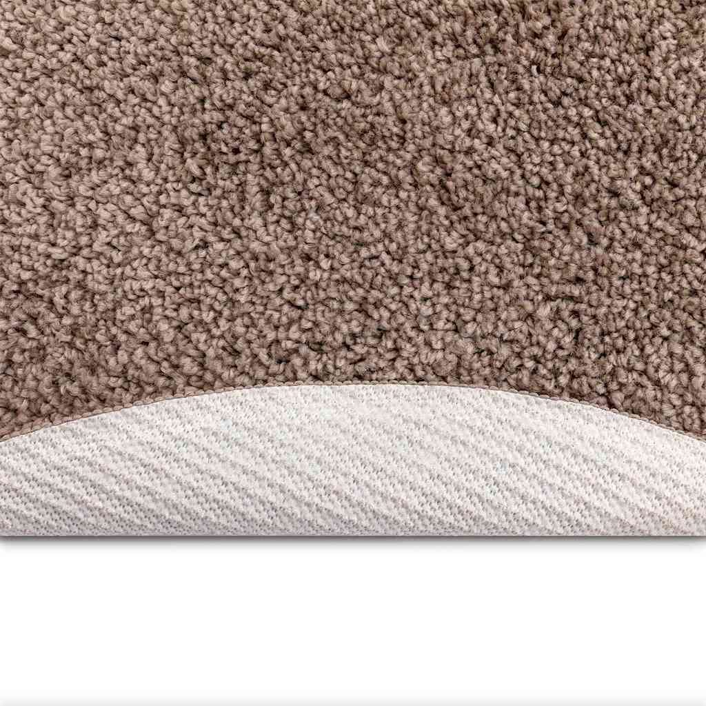 Anti-slip Shaggy tæppe Brun 160 x 160 cm PP