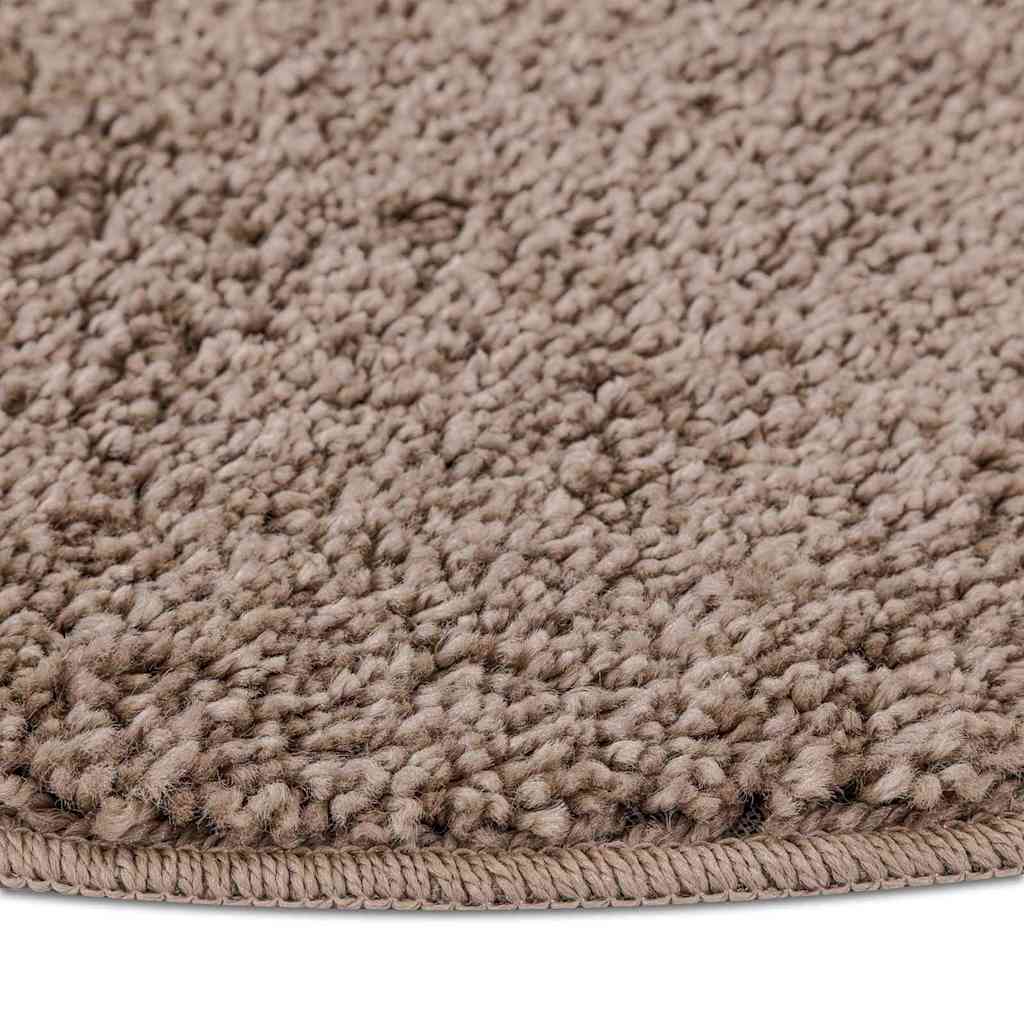 Anti-slip Shaggy tæppe Brun 160 x 160 cm PP
