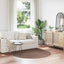 Anti-slip Shaggy tæppe Brun 160 x 160 cm PP