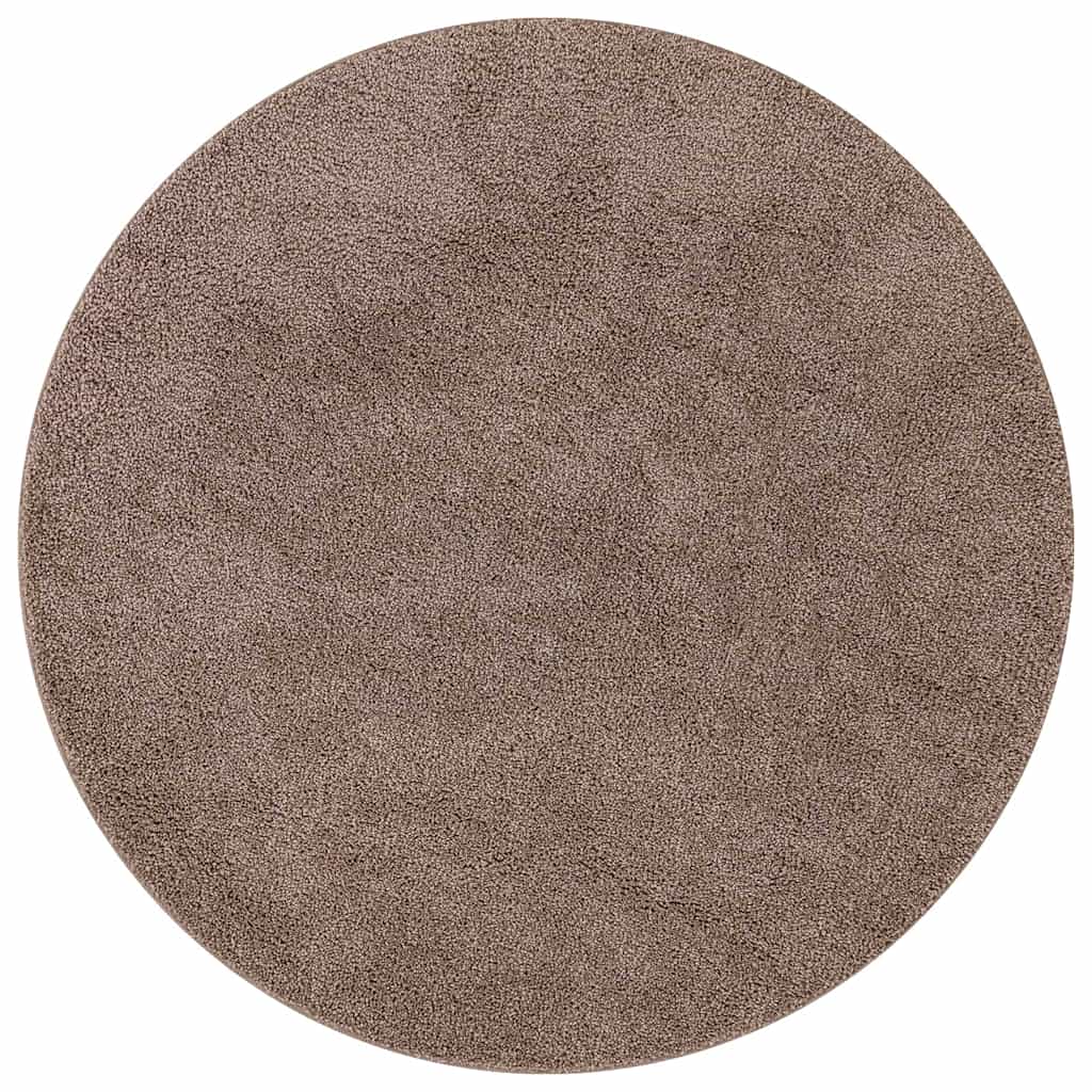 Anti-slip Shaggy tæppe Brun 160 x 160 cm PP