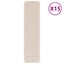 Skridsikre Trappemåtter Rektangulær 15 pcs Creme 75 x 20 cm PP